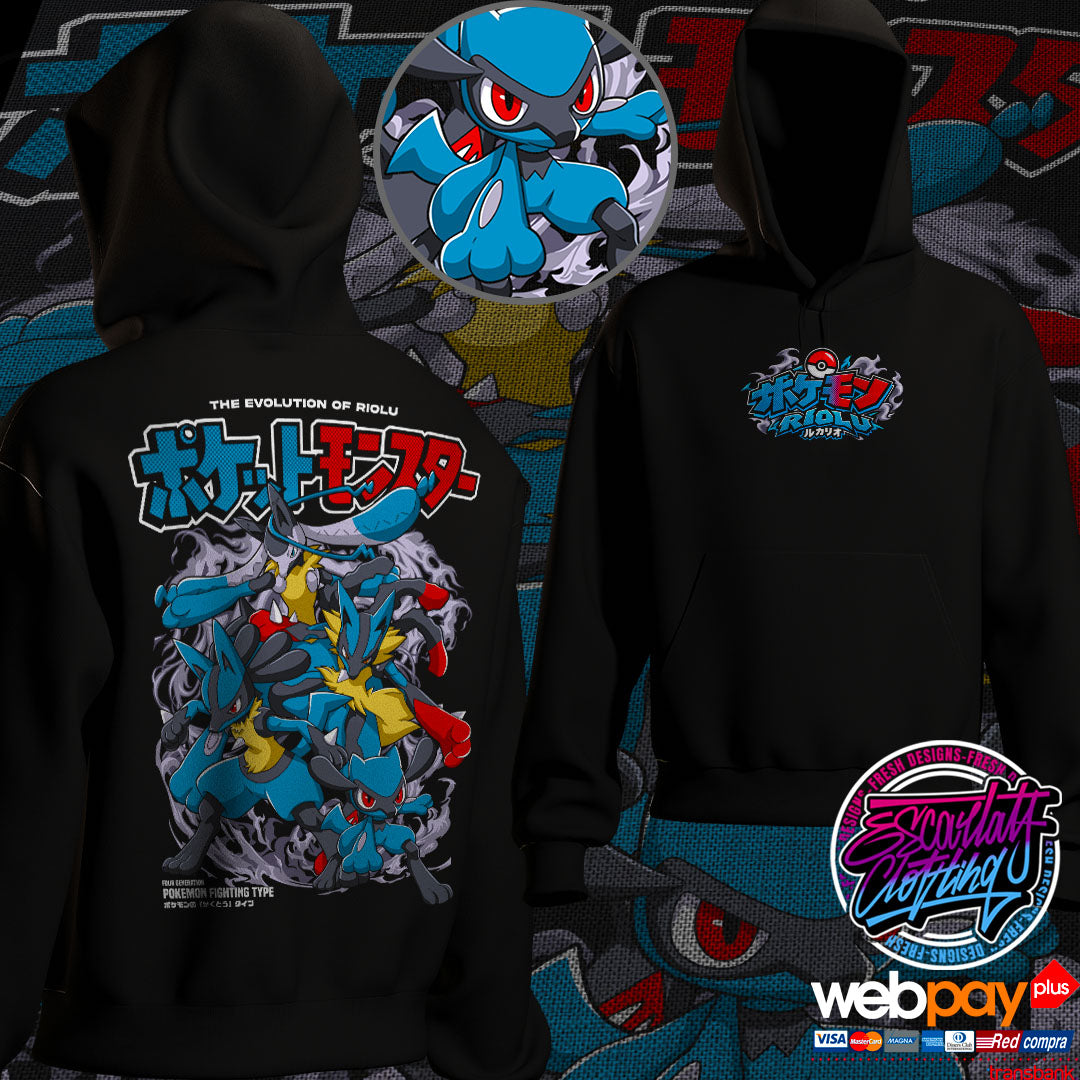 HOODIE RIOLU LINEA EVOLUTIVA DROP 2026 - POKEMON