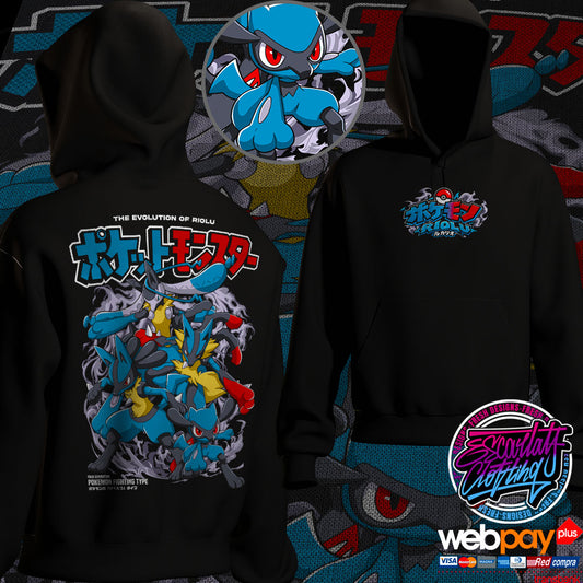HOODIE RIOLU LINEA EVOLUTIVA DROP 2026 - POKEMON