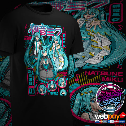 POLERA HATSUNE MIKU COLOR