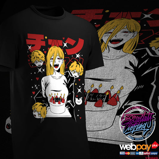 POLERA POWER CUMPLEAÑERA - CHAINSAWMAN