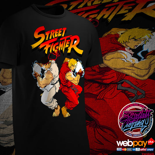POLERA STREET FIGHTER RYU Y KEN - GAMES