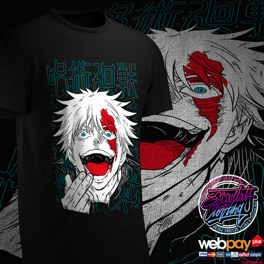 POLERA NEGRA GOJO SATORU - JUJUTSU KAISEN