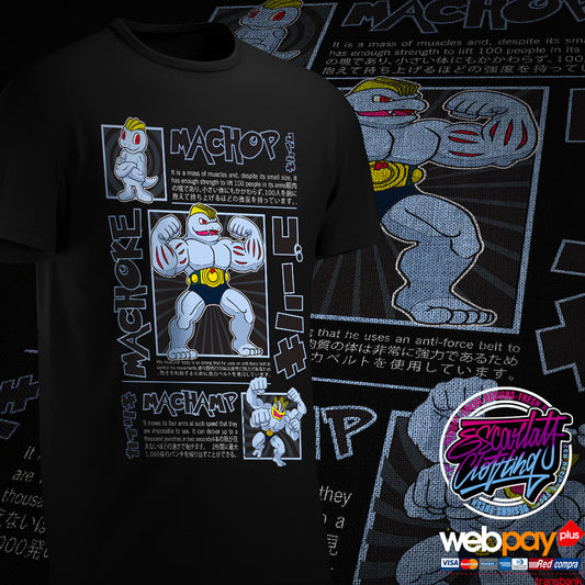 POLERA MACHOP LINEA EVOLUTIVA - POKEMON