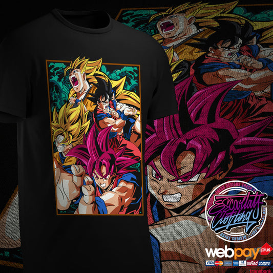 POLERA GOKU FASES - DRAGONBALL SUPER