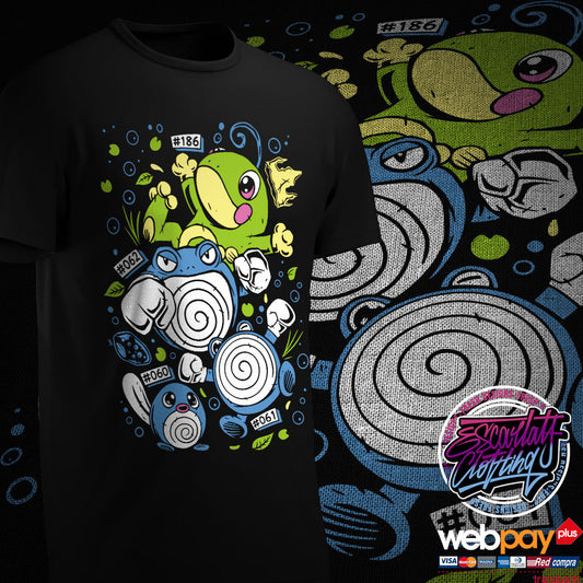 POLERA LINEA EVOLUTIVA POLIWAG - POKEMON