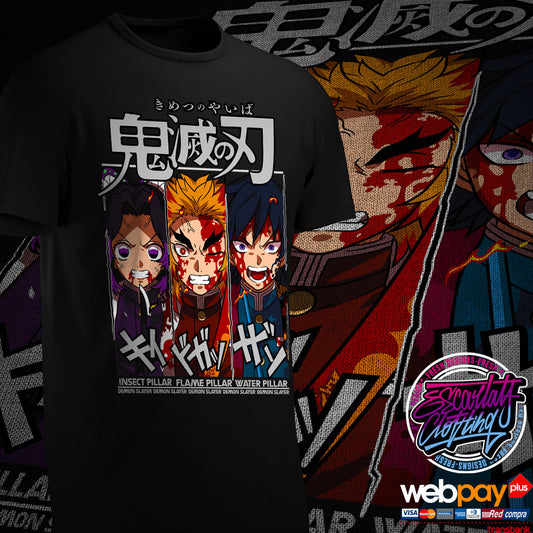 POLERA PILARES X3 - KIMETSU NO YAIBA