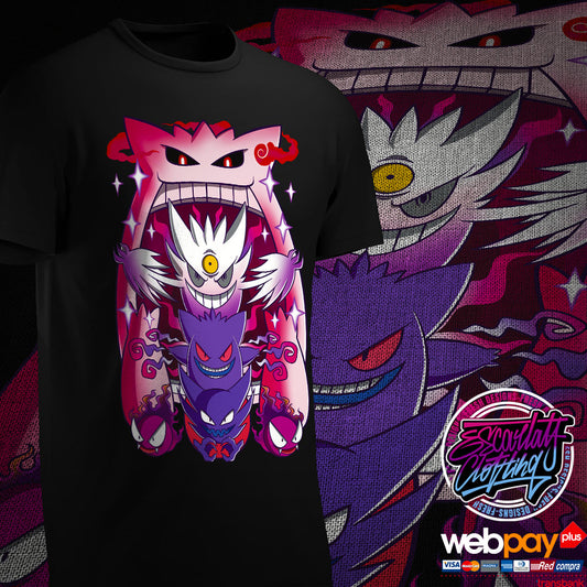 POLERA GENGAR SHINY LINEA EVOLUTIVA - POKEMON