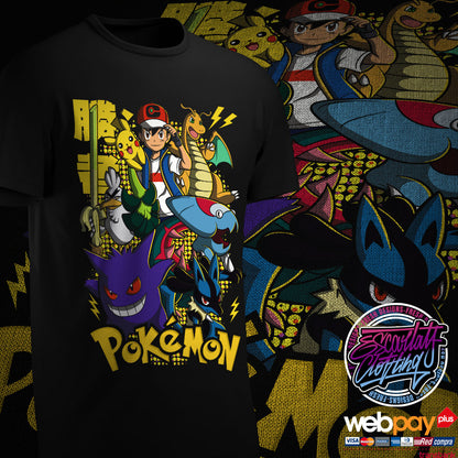 POLERA ASH EQUIPO CAMPEON FULLCOLOR - POKEMON