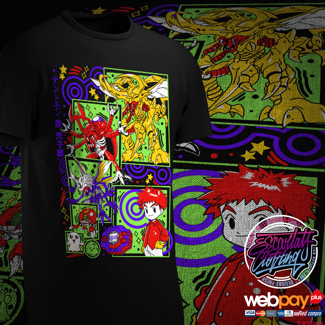 POLERA TENTOMON & IZZY - DIGIMON ADVENTURE
