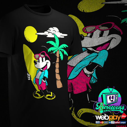 POLERA MICKEY PLAYA - RETROTOONS