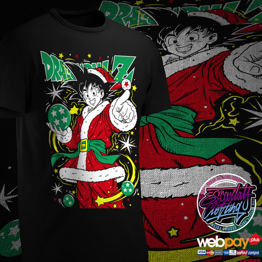 POLERA GOKU NAVIDEÑO - DRAGONBALL Z