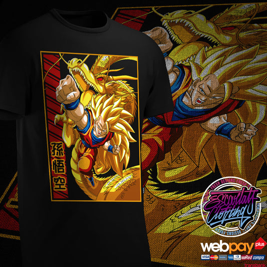 POLERA GOKU SSJ3 FULL COLOR - DRAGONBALL Z