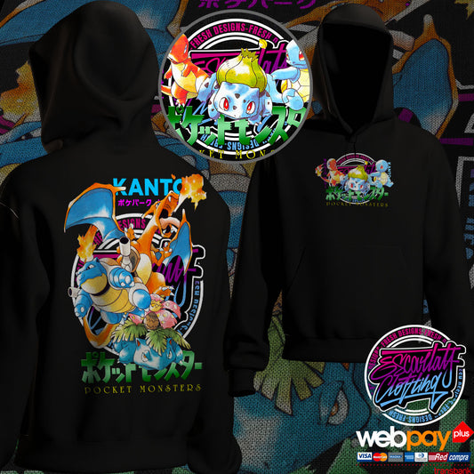 HOODIE INICIALES KANTO - POKEMON