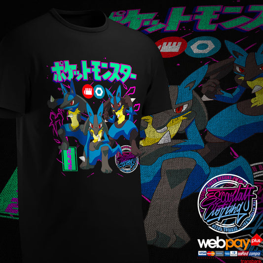 POLERA LUCARIO FULLCOLOR - POKEMON