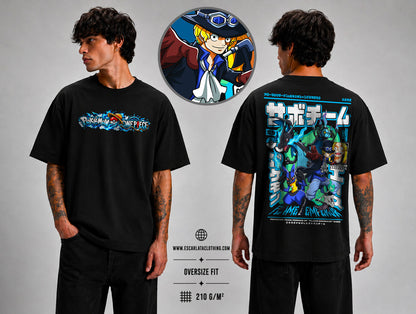 OVERSIZE POLERA -SABO EQUIPO POKEMON DROP 2026 - POKEMON X ONE PIECE