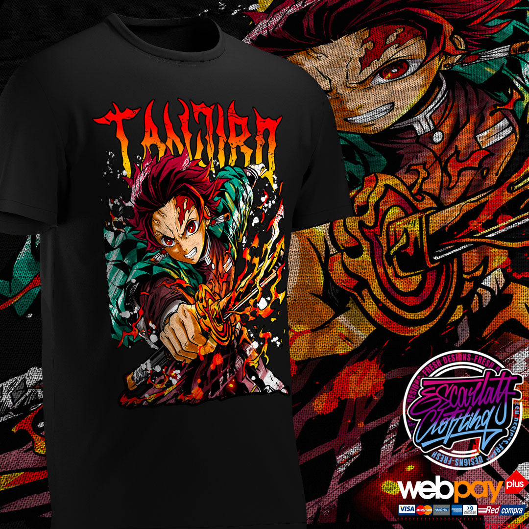 POLERA TANJIRO FULLCOLOR - KIMETSU NO YAIBA