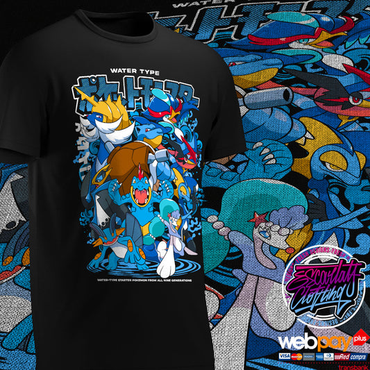 POLERA POKEMON TIPO AGUA -COLECCION 2025