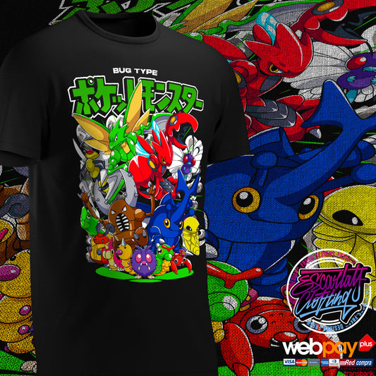 POLERA POKEMON TIPO INSECTO - COLECCION 2025