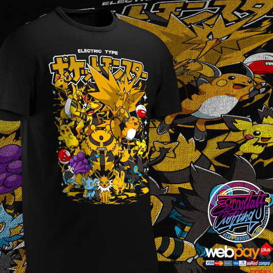 POLERA POKEMON TIPO ELECTRICO - COLECCION 2025