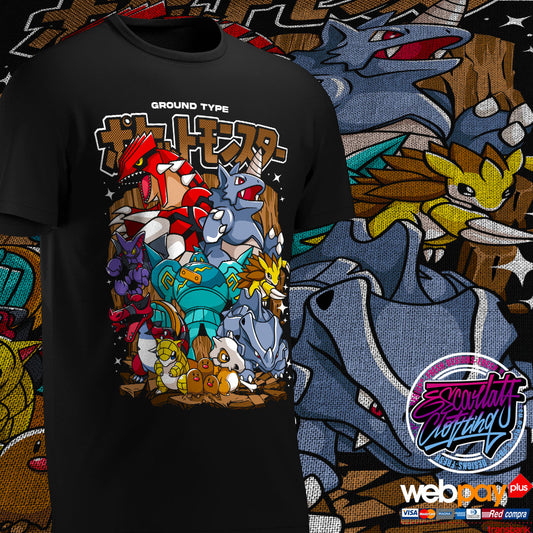 POLERA POKEMON TIPO TIERRA - COLECCION 2025
