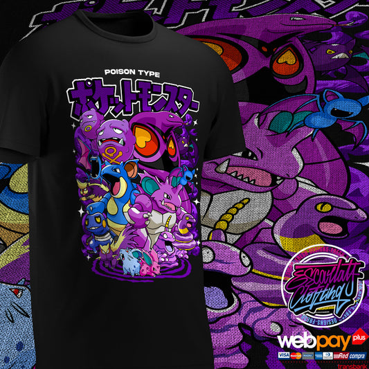 POLERA POKEMON TIPO VENENO -COLECCION 2025