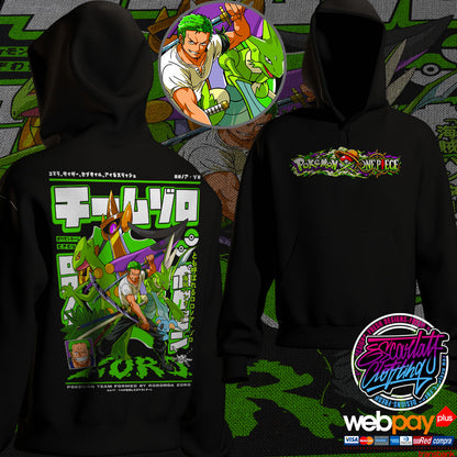 HOODIE ZORO EQUIPO POKEMON DROP 2026 - POKEMON X ONE PIECE